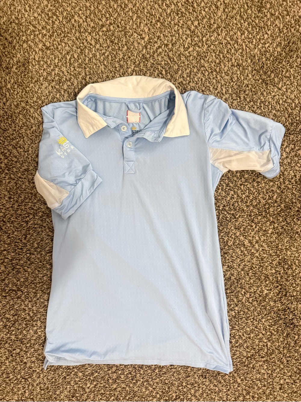 KASTEL Denmark  Light Blue & White womens  Polo Shirt